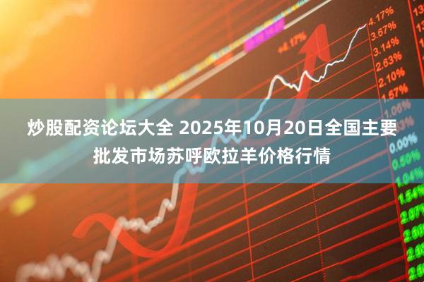 炒股配资论坛大全 2025年10月20日全国主要批发市场苏呼欧拉羊价格行情